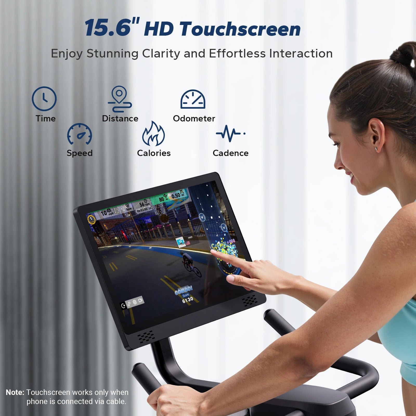 MERACH Exercise Bike Brake Pad Stationary with Exclusive App Low Noise Indoor Bike Tablet Mount&Fitness Courses for Weight Loss