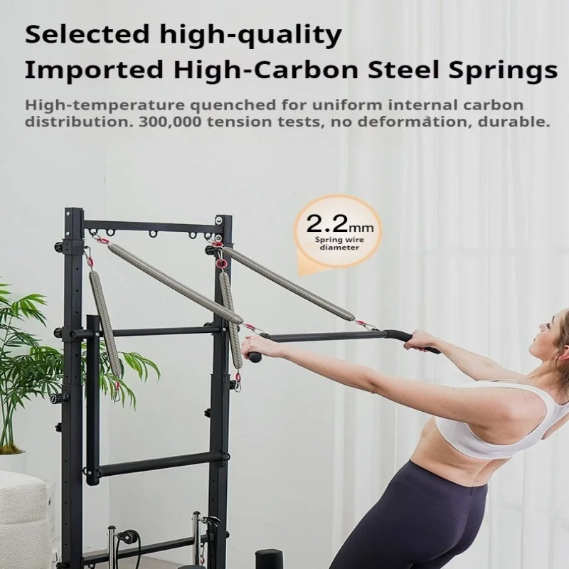 Folding Pilates Semi-high Tower Retractable and Detachable Iron Commercial and Household Yoga Training Bed Semi-high Tower