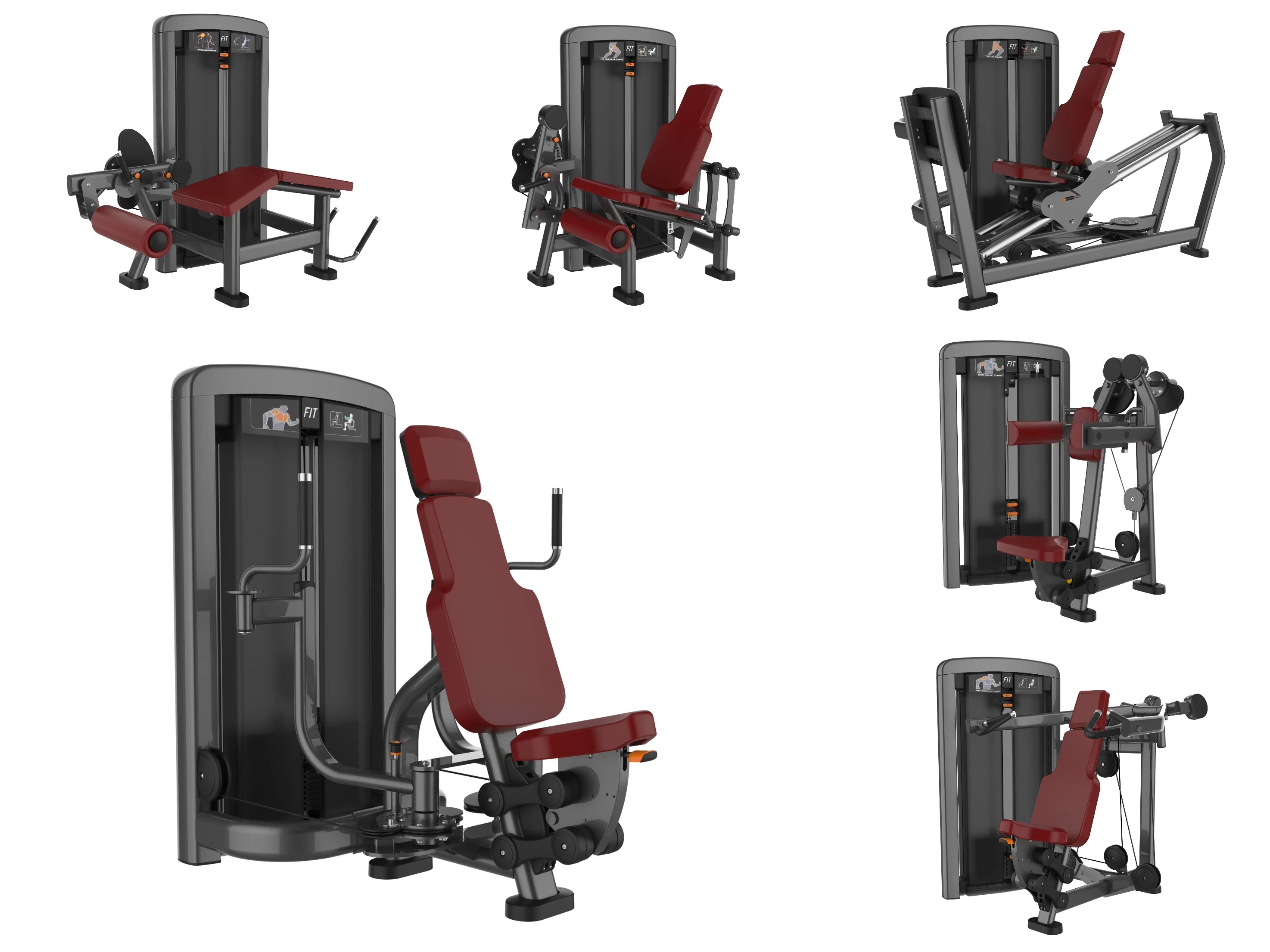 Multi person standing shoulder, neck, hip, leg comprehensive trainer,chest and back training, customized life commercial fitness
