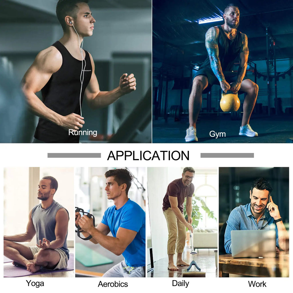 Men Sweat Workout Tank Top Shaper Sauna Vest Sweat Suit Shapewear Tank Top Workout Weight Loss Body Sweatsuit Exercise Fitness