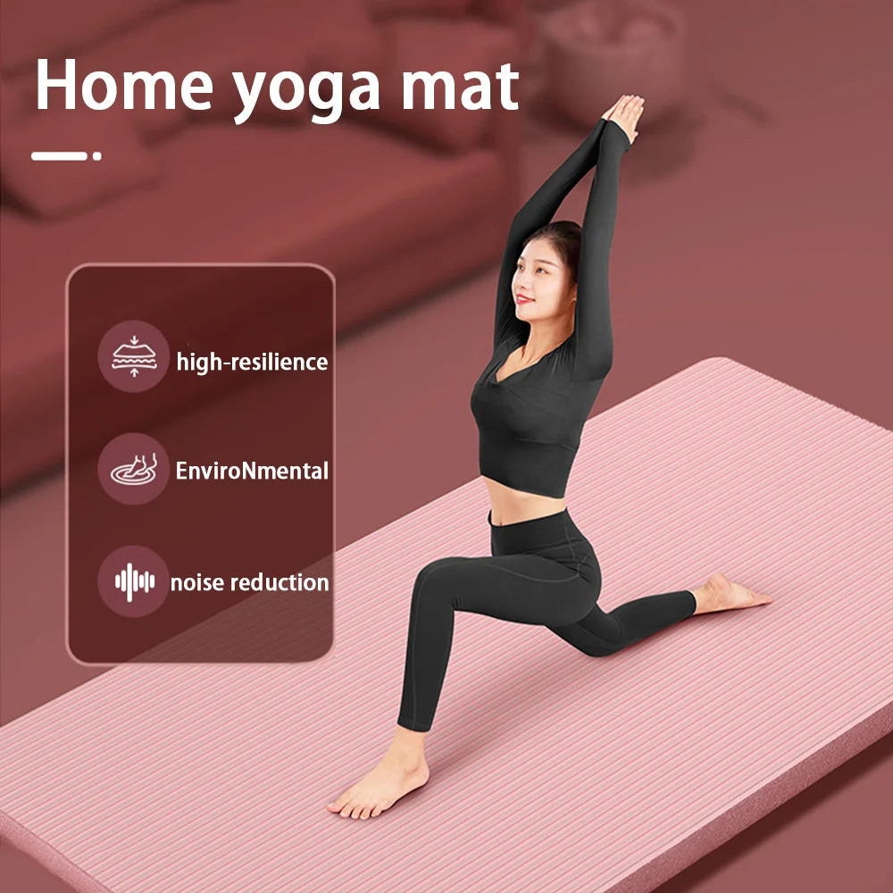 8mm yoga mat, suitable for beginners, lengthened and thickened for exercise, non slip fitness yoga mat for home use ﻿