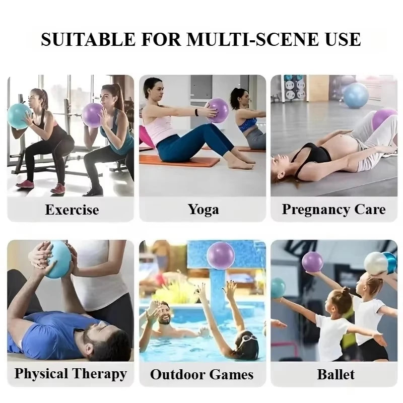 Yoga Pilates Explosion-Proof Ball Exercise Gymnastic Fitness Balance Gym Core Indoor Training Mini Balls Small Therapy Improves