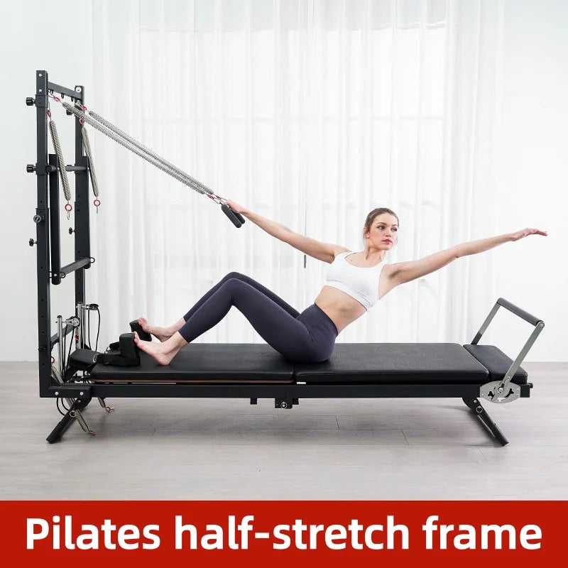 Folding Pilates Semi-high Tower Retractable and Detachable Iron Commercial and Household Yoga Training Bed Semi-high Tower