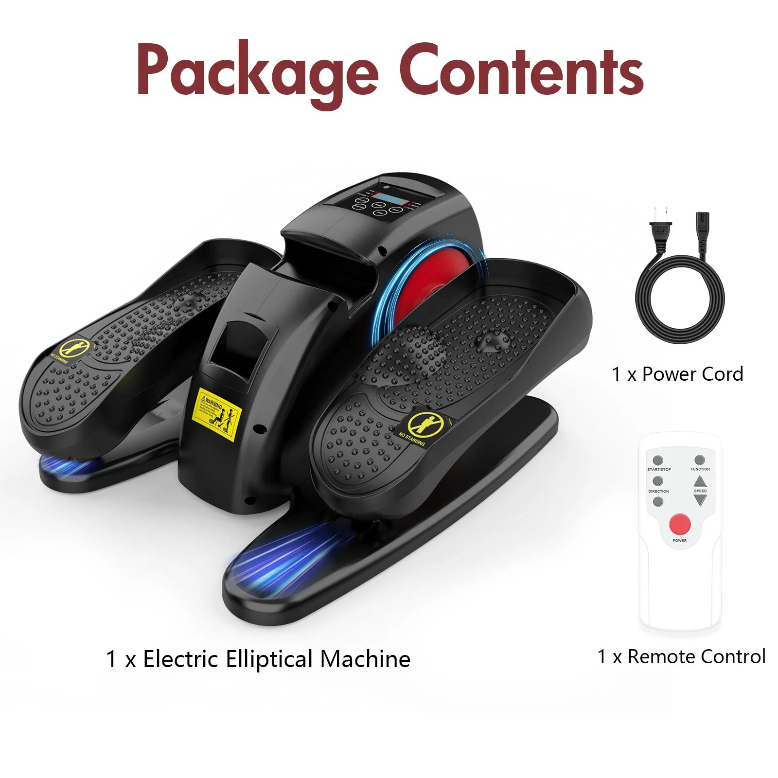 Electric Elliptical Machine Under Desk Pedal Exerciser Leg Home Fitness Small Multi-functional Silent Mini Trainer Portable