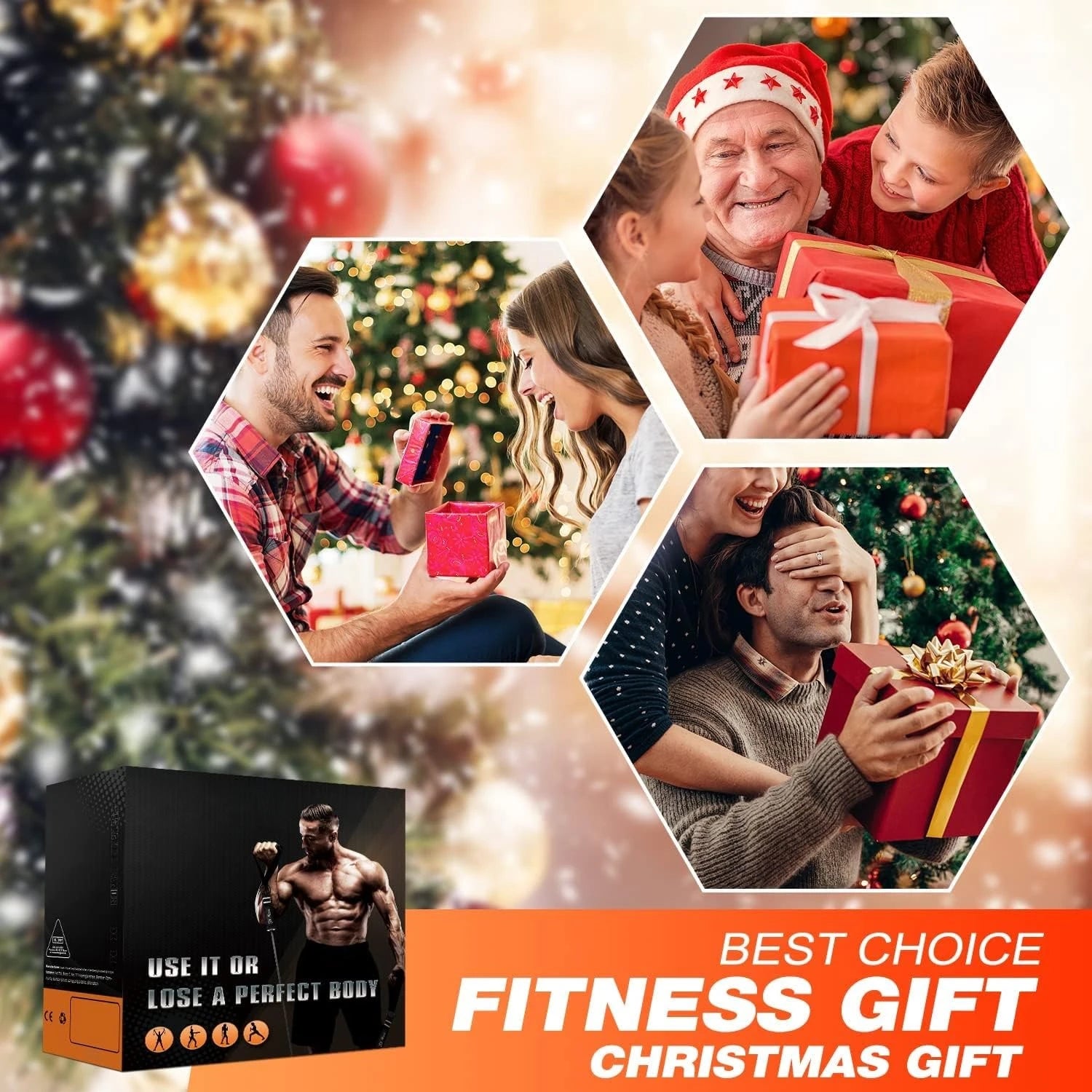 Resistance Bands, Exercise Bands with Handles, Fitness Bands, Workout Bands with Door Anchor and Ankle Straps