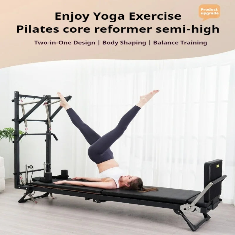 Folding Pilates Semi-high Tower Retractable and Detachable Iron Commercial and Household Yoga Training Bed Semi-high Tower