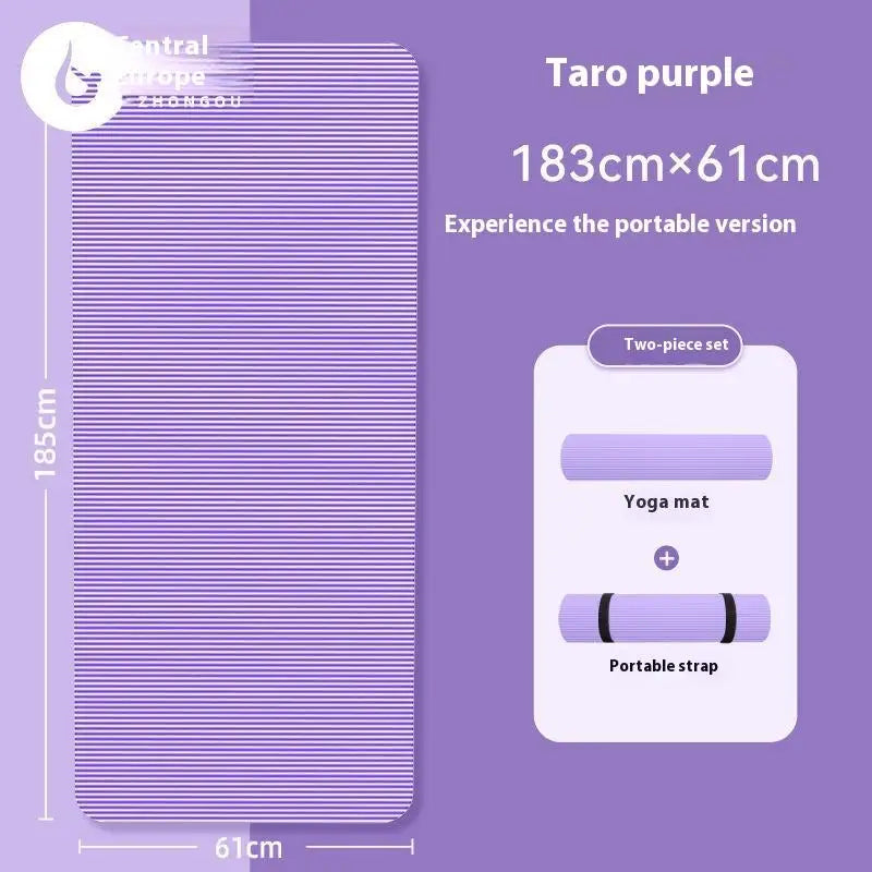 Home Sports and Pilates 10MM High-Density Non-slip Yoga Mat for Gymnastics Exercises